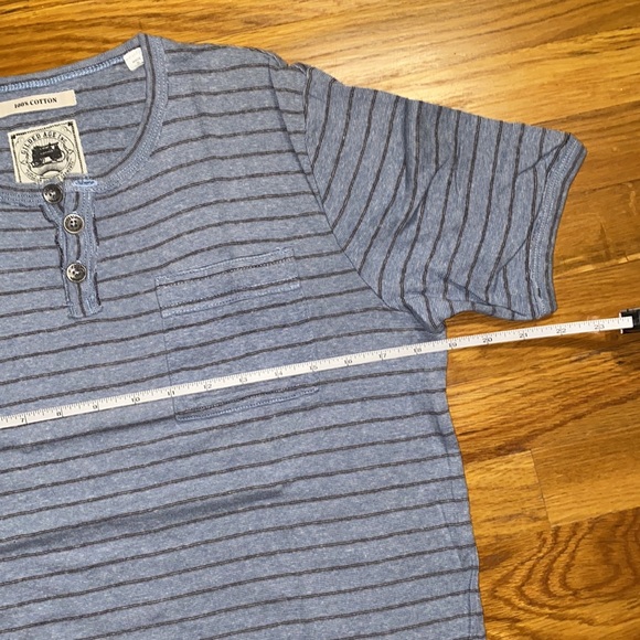 Gilded Age Inc - Henley T-shirt - Light Blue - Size Small - Picture 4 of 10